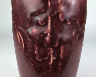 Rookwood Matte Deep Red Grapes Leaves 2604 Vase, 1922