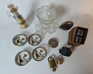 Antique Coasters, Childs Punch Bowl, And More