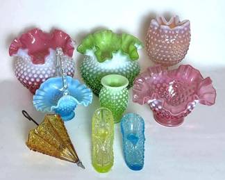 Hobnail Fenton Opalescent Depression Glass