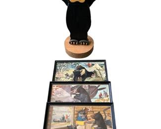 Bear Themed Handcrafted Table and Art