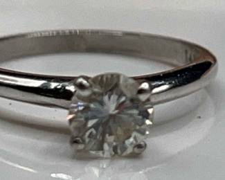 14k White Gold Diamond Ring