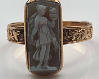 18k Rose Gold Cameo Ring