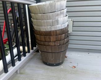 Various landscaping planters
