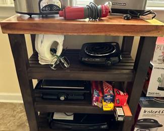 Kitchen cart and small appliances