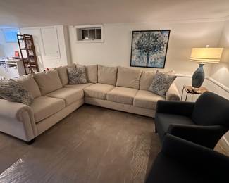 Sectional couch, 2 years old, barely sat on.  Looks brand NEW and comfy.