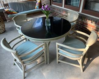 Rattan outdoor dining set