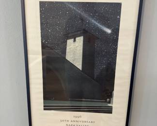 1996 30th Anniversary Napa Valley Cabernet Sauvignon poster signed by Robert Mondavi.