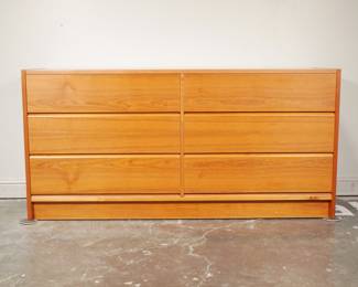 Danish Mid Century Modern Teak Double Dresser