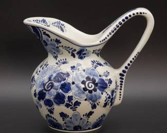 Regina (Holland) Delfts Blauw Blue & White Ceramic Pitcher