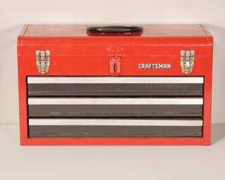Craftsman Portable 3-Drawer Red Steel Toolbox
