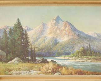 Evening in the Tetons, by Robert Wood Fine Art Print Reproduction