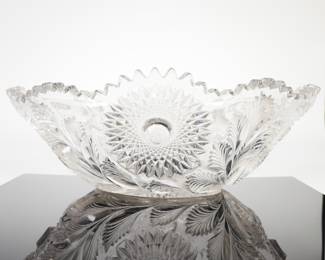 Fluorescent Early American Pattern Glass Bowl