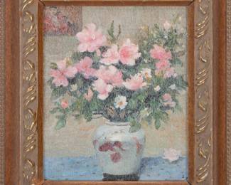 Textured Print of "Bouquet of Azalea Roses" by Marcel Dyf