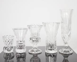 Assorted Small Clear Cut Glass (Total of 5)