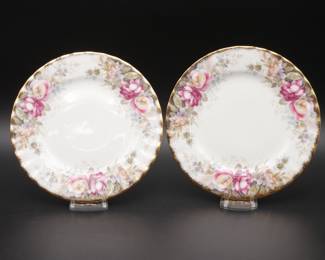 Pair of Royal Albert Bone China Autumn Roses Small Plates