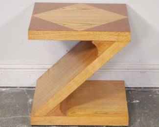 Mid Century Modern Lane Furniture "Z" Oak End Table