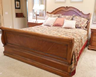Hooker Furniture California King Bed Frame & Brown Sugar Designs Bedding