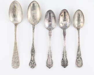 Lot of 5 Silver Spoons 59g