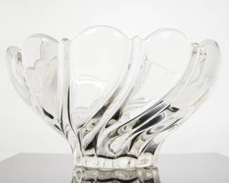 Mikasa Peppermint Clear Swirl Crystal Bowl