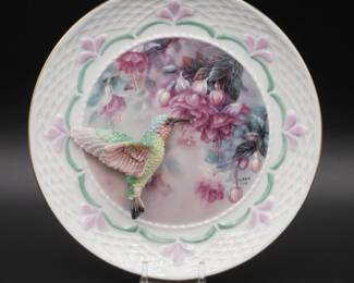 "Fuchsia Fantasy" Nature's Jewels from Lena Liu Collectible Plate