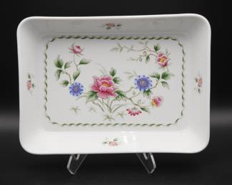 Vintage Andrea By Sadek "Spring Night" Fine China Rectangular Baker Dish #7830