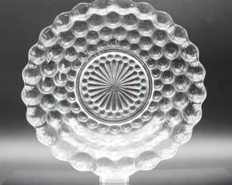 Anchor Hocking Bubble Clear Pattern Glass Plate