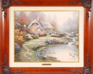 "Everett's Cottage" by Thomas Kinkade Limited Edition Embellished Print