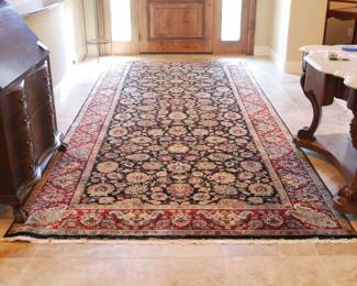 14'6" x 6'5" Hand Knotted 100% Wool Qom Persian Rug $5000 MSRP