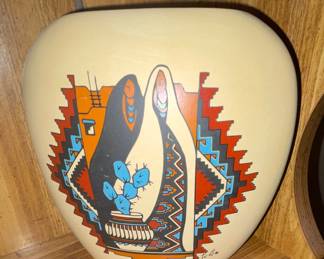 Vintage Tu-Oti Visions Southwestern Pueblo Women Clay Art/pottery 