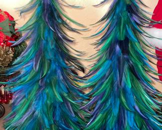 Faux feather Christmas Trees