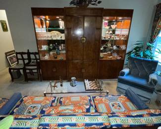 (3) piece Hutch/entertainment center- book shelves, display case- each piece can be sold seperately 