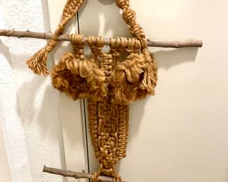 Macrame Owl- vintage handmade