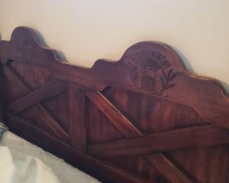 King mattress, full size headboard