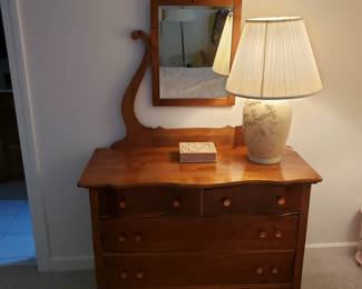 Antique chest w mirror