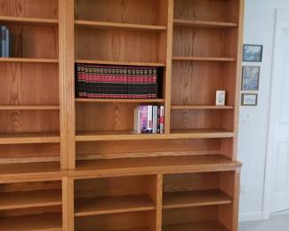 2 Bookcase  each bookcase deminsion 5'w x 72"h