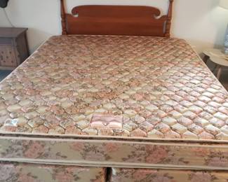 King mattress, queen headboard