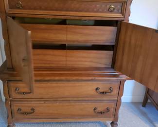 Inside chest of drawers