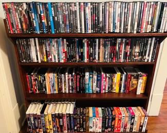 Large variety of DVDs and VHS