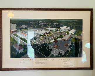 Mid Century Modern style Omaha Cultural Center rendering 