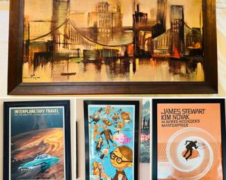 Mid century modern inspired artwork - professional framed (all sizes) 

Interplanetary Travel, Expedition Jupiter, Vertigo, Mad Monster Party