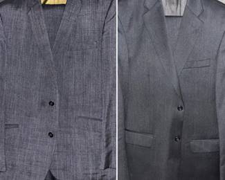 1. 1960s custom made JRF 3 piece suit (summer weight) -- 2. Pronto Uomo 2 piece suit 