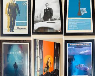 Mid century modern inspired artwork - professional framed (all sizes) 

Kingsman, James Bond, Tinker Taylor Soldier Spy, 007, Spectre, interplanetary travel, Expedition Europa