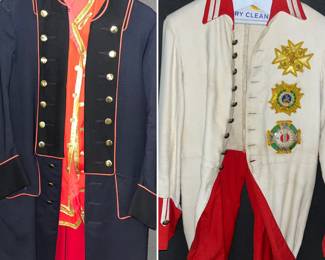 1. 1980s French Royal Corps of Engineers officers coat 
2. 1740s white European Calvary tunic 