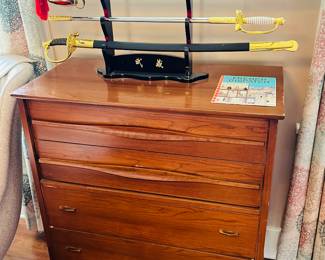 MCM bedroom set - 3 piece - buy separately or as a set — set includes bed, bedframe, headboard/footboard, horizontal dresser w/ mirror, vertical dresser (pictured) 