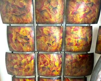 Pair of metal wall hangings