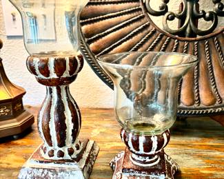 Southern Living at Home Bell Jar Candle Holders Small & Large