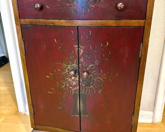 Stone top painted chest