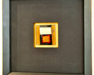 Trio of hand painted tiles by Tony Evans