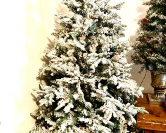 Flocked Christmas tree