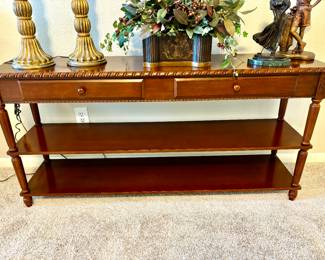 Console table with double shelves